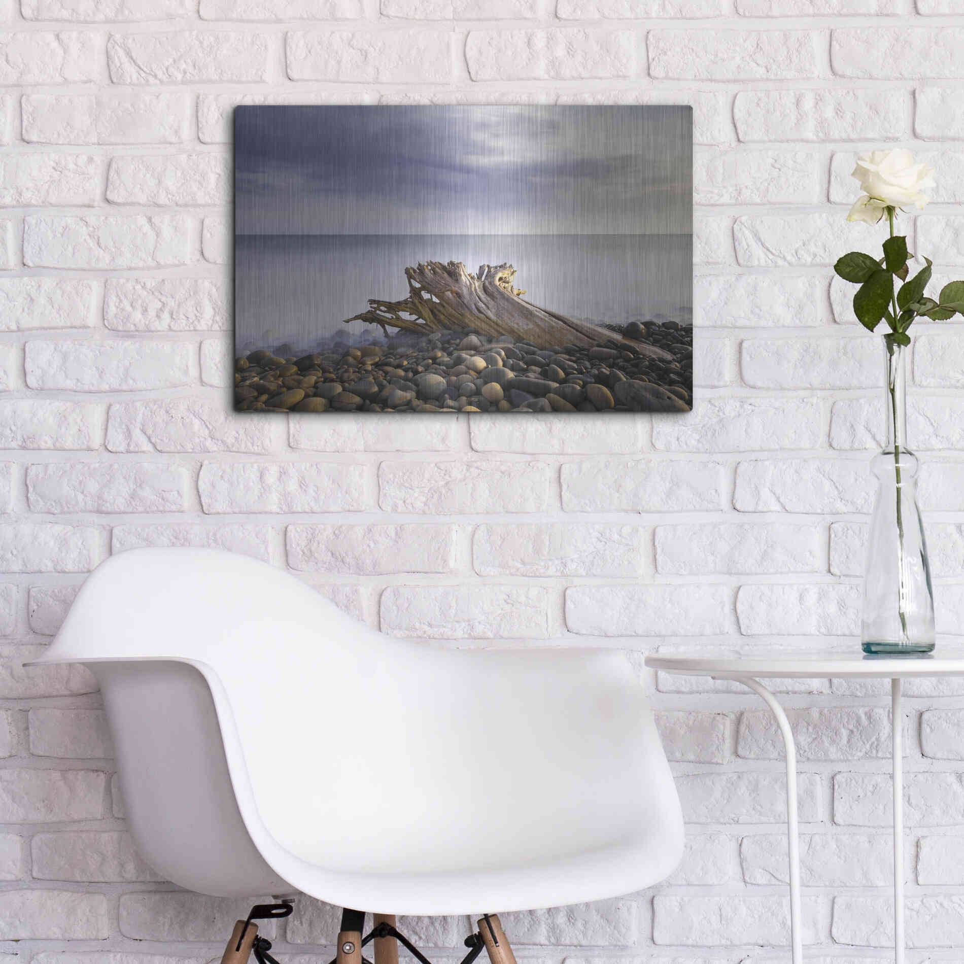 Luxe Metal Art 'Stumped' by Chris Moyer, Metal Wall Art,24x16