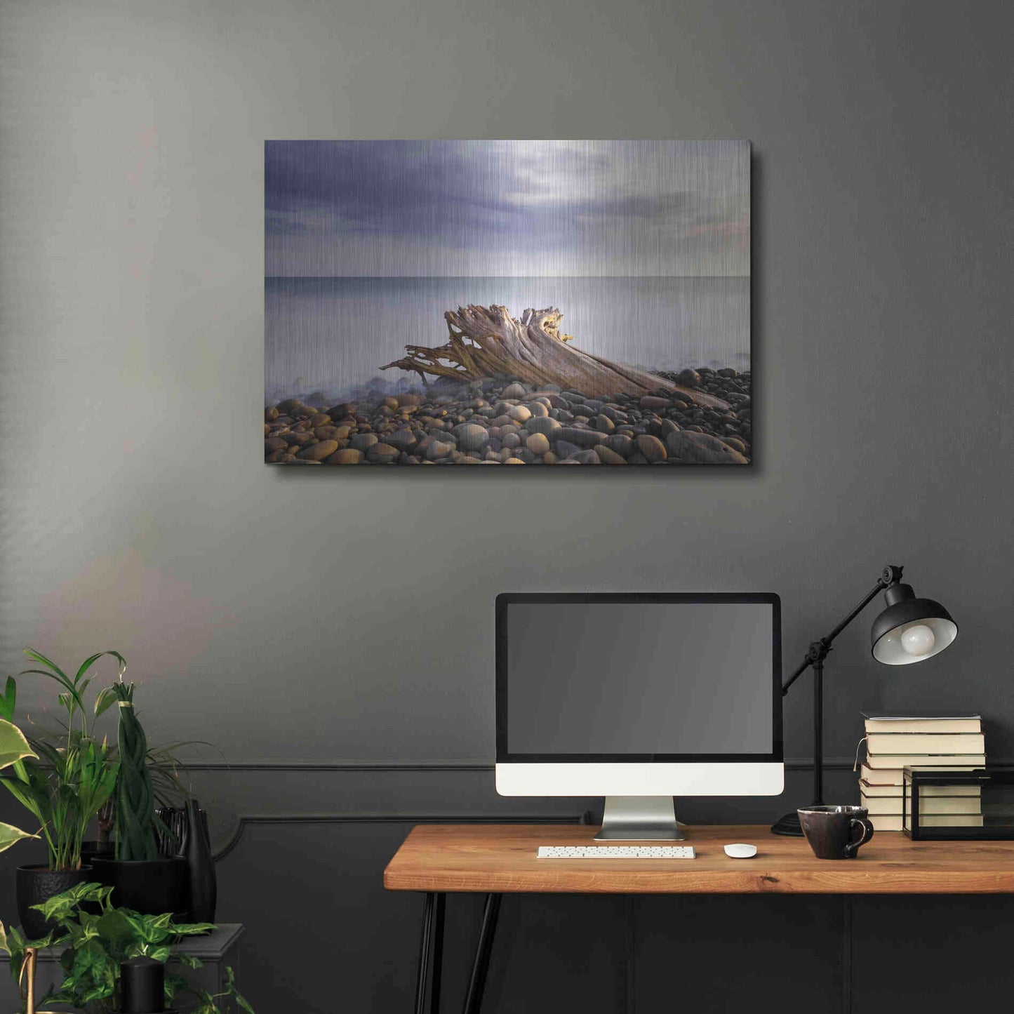 Luxe Metal Art 'Stumped' by Chris Moyer, Metal Wall Art,36x24