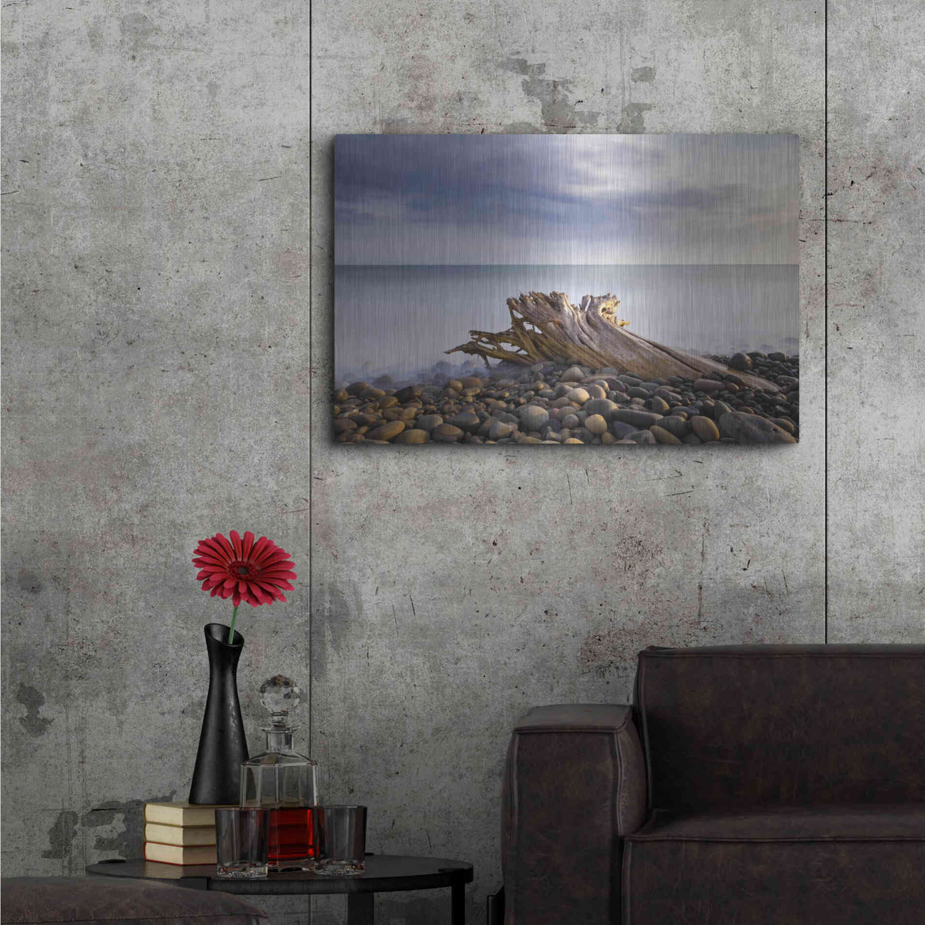 Luxe Metal Art 'Stumped' by Chris Moyer, Metal Wall Art,36x24