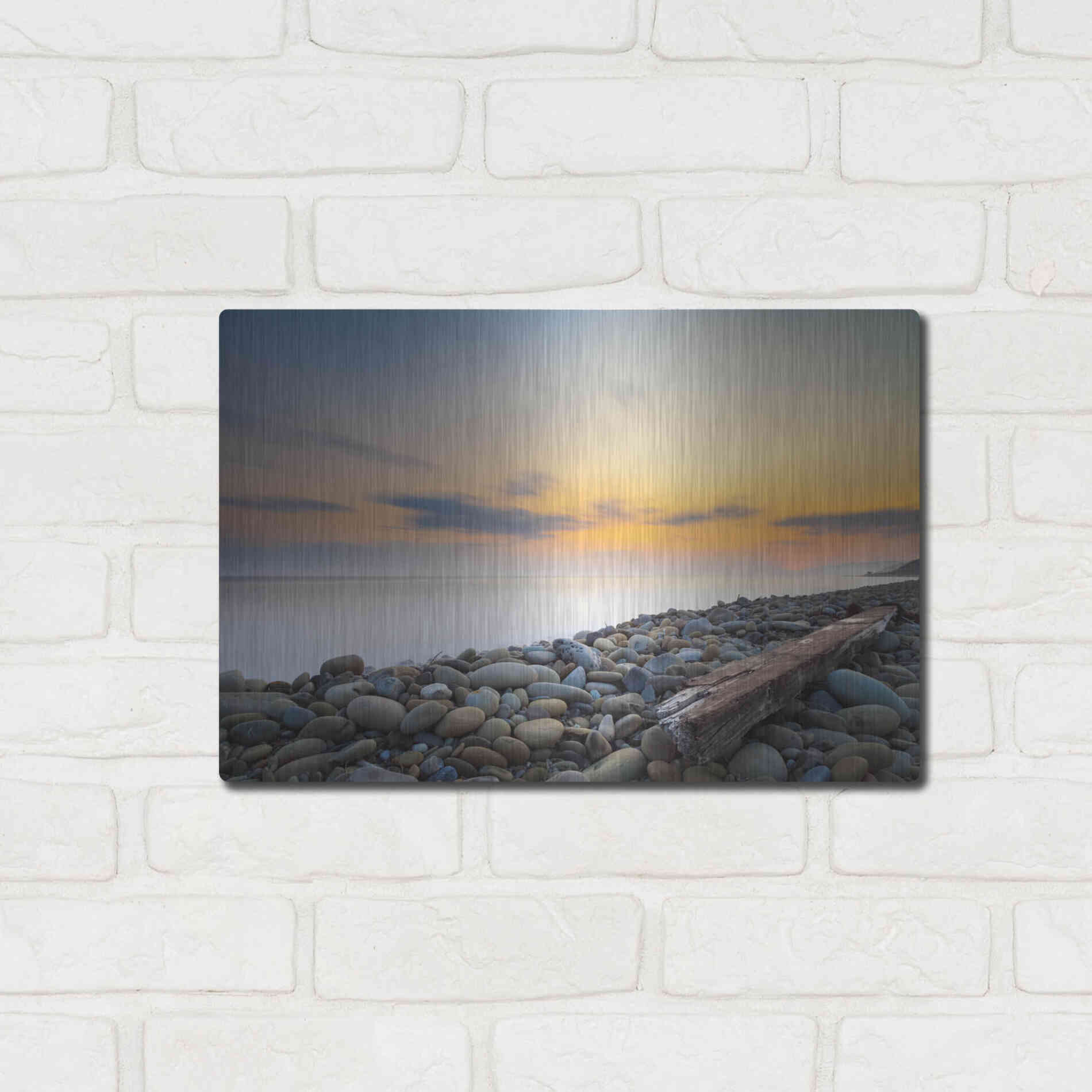 Luxe Metal Art 'To the End' by Chris Moyer, Metal Wall Art,16x12