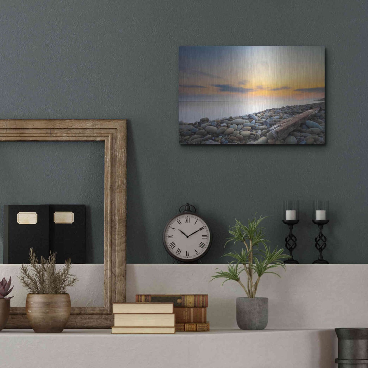 Luxe Metal Art 'To the End' by Chris Moyer, Metal Wall Art,16x12