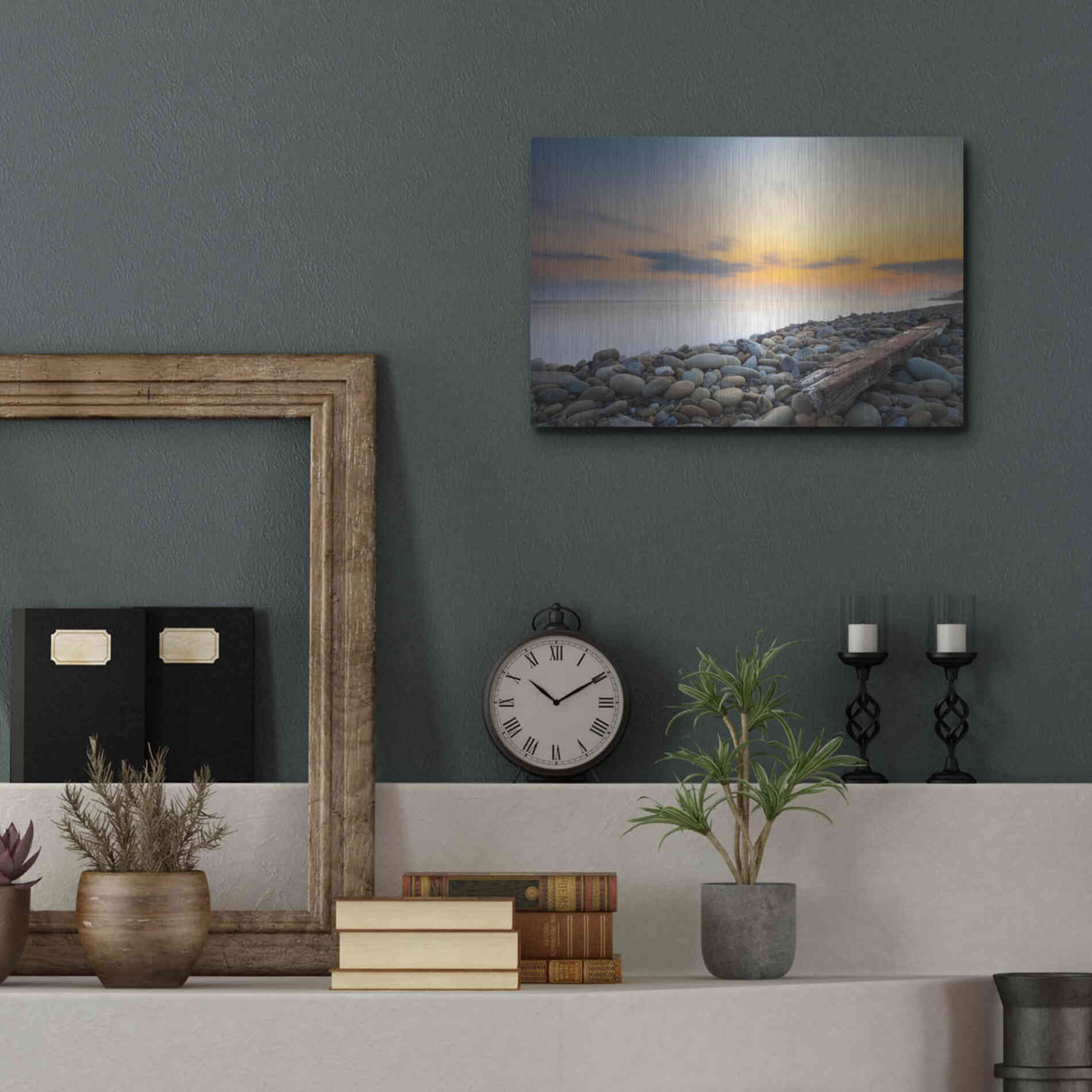 Luxe Metal Art 'To the End' by Chris Moyer, Metal Wall Art,16x12