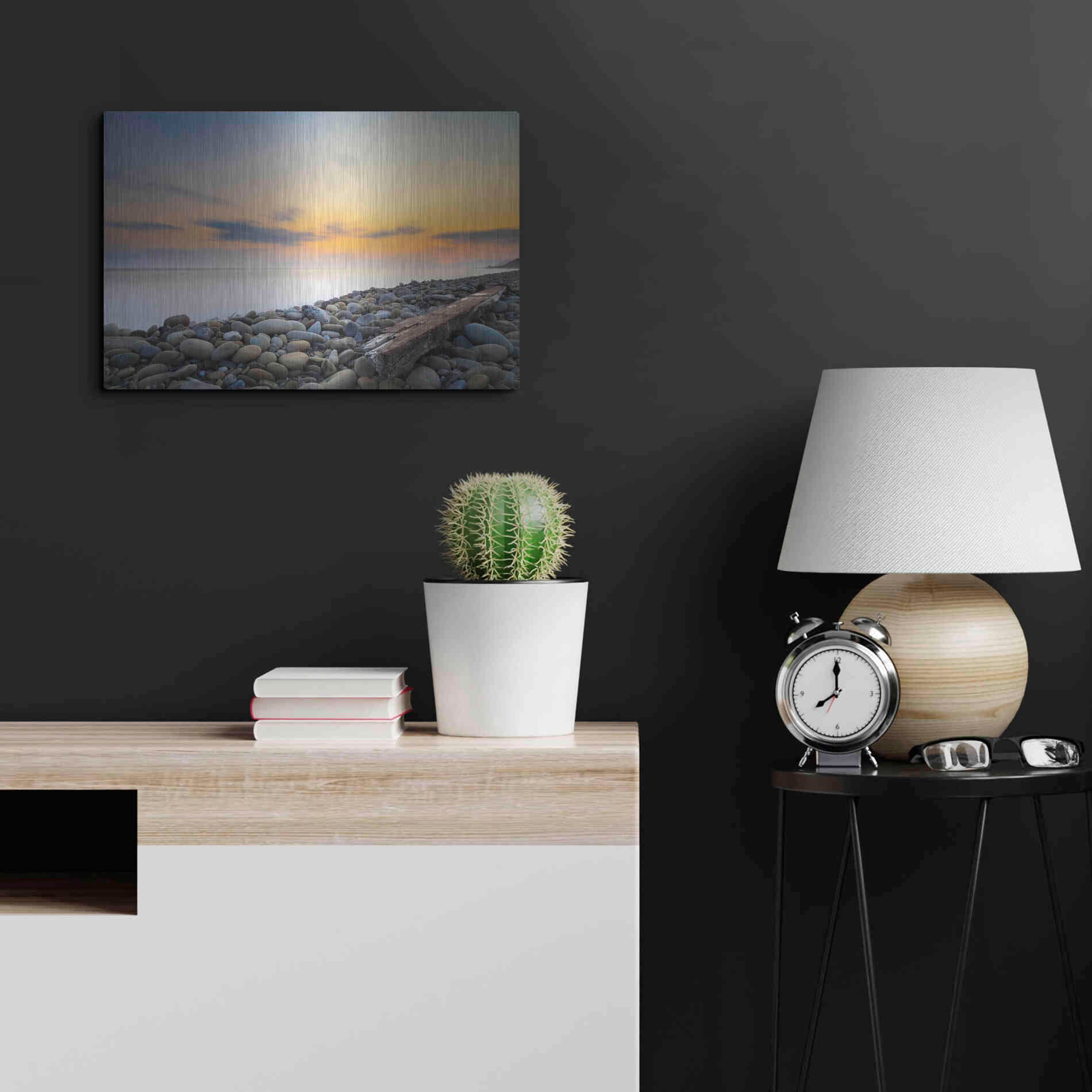 Luxe Metal Art 'To the End' by Chris Moyer, Metal Wall Art,24x16