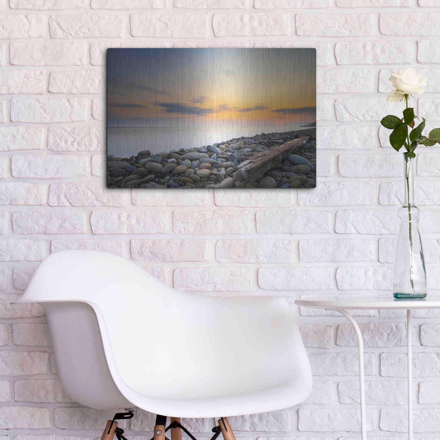 Luxe Metal Art 'To the End' by Chris Moyer, Metal Wall Art,24x16