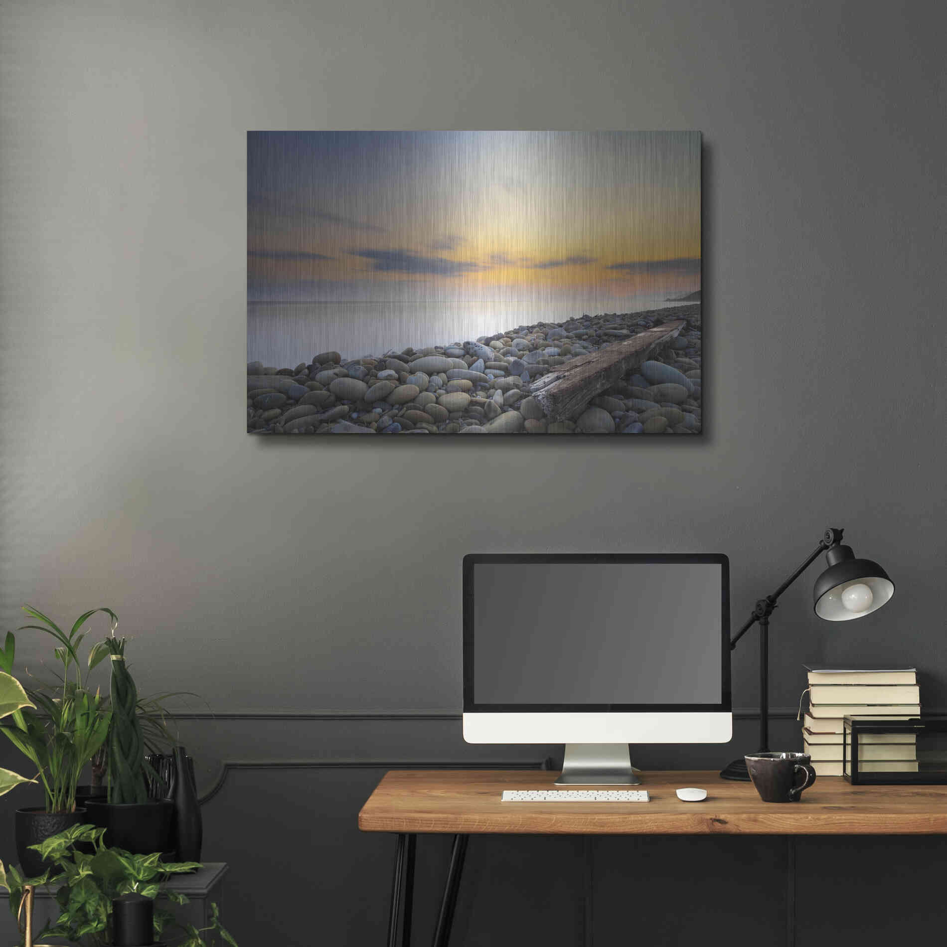 Luxe Metal Art 'To the End' by Chris Moyer, Metal Wall Art,36x24