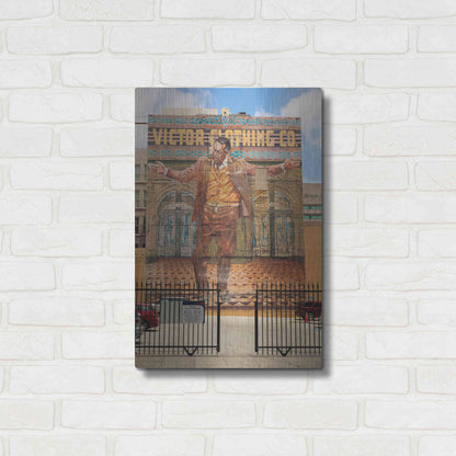 Luxe Metal Art 'Victor Clothing Co.' by Chris Moyer, Metal Wall Art,16x24