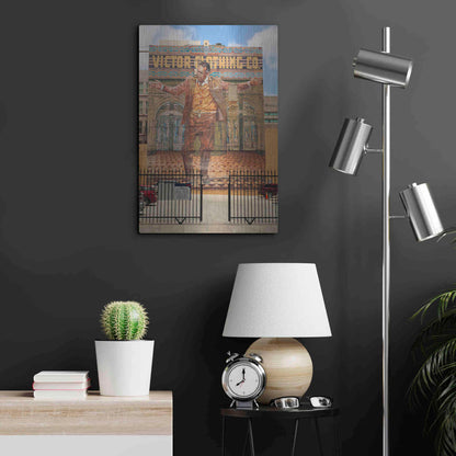 Luxe Metal Art 'Victor Clothing Co.' by Chris Moyer, Metal Wall Art,16x24