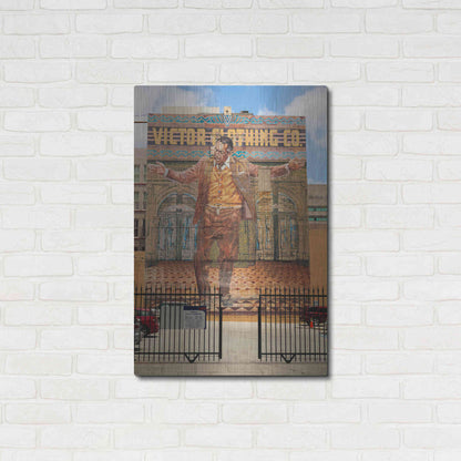 Luxe Metal Art 'Victor Clothing Co.' by Chris Moyer, Metal Wall Art,24x36