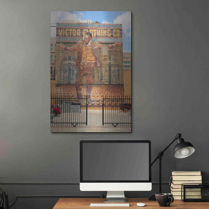Luxe Metal Art 'Victor Clothing Co.' by Chris Moyer, Metal Wall Art,24x36