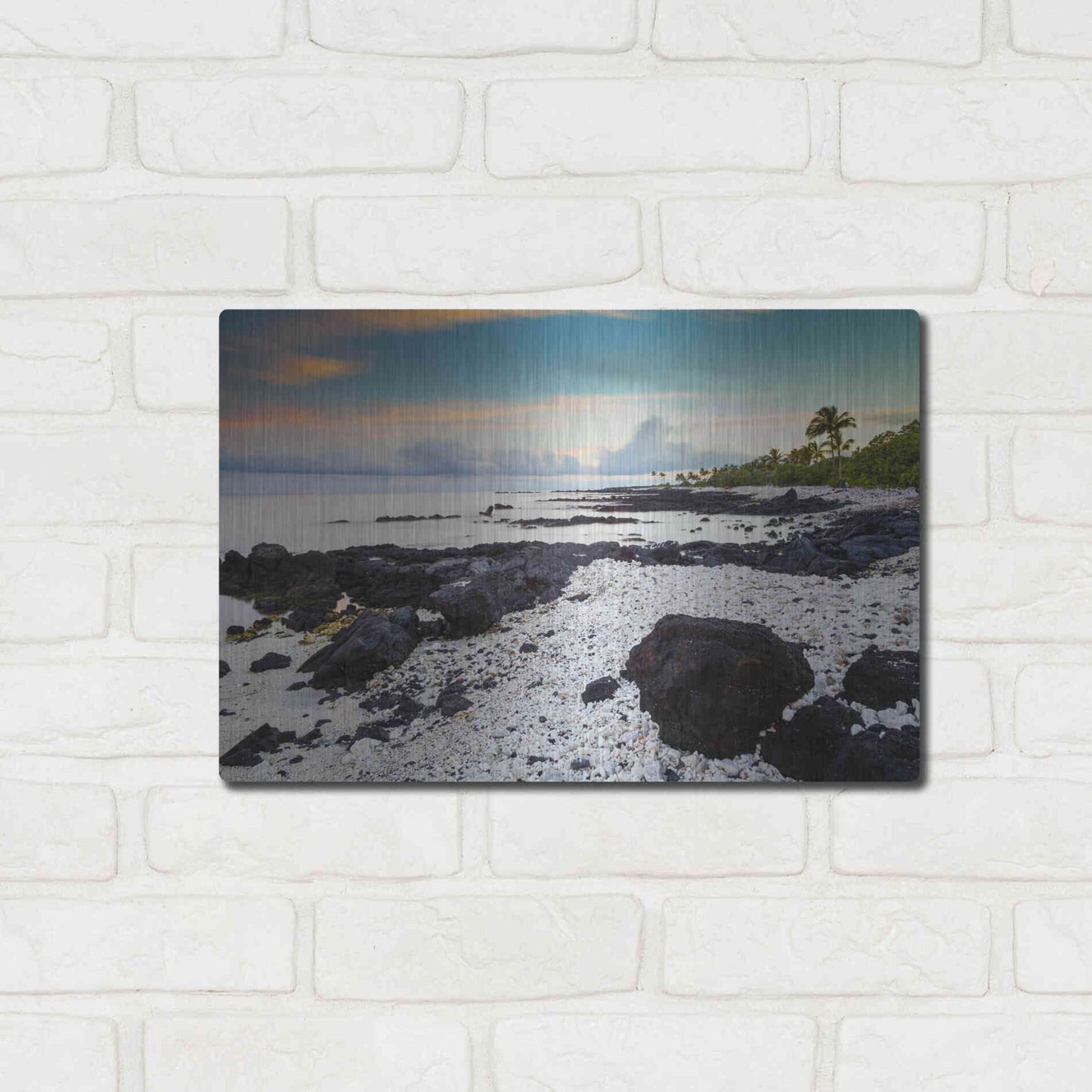 Luxe Metal Art 'Waikoloa Sunrise' by Chris Moyer, Metal Wall Art,16x12