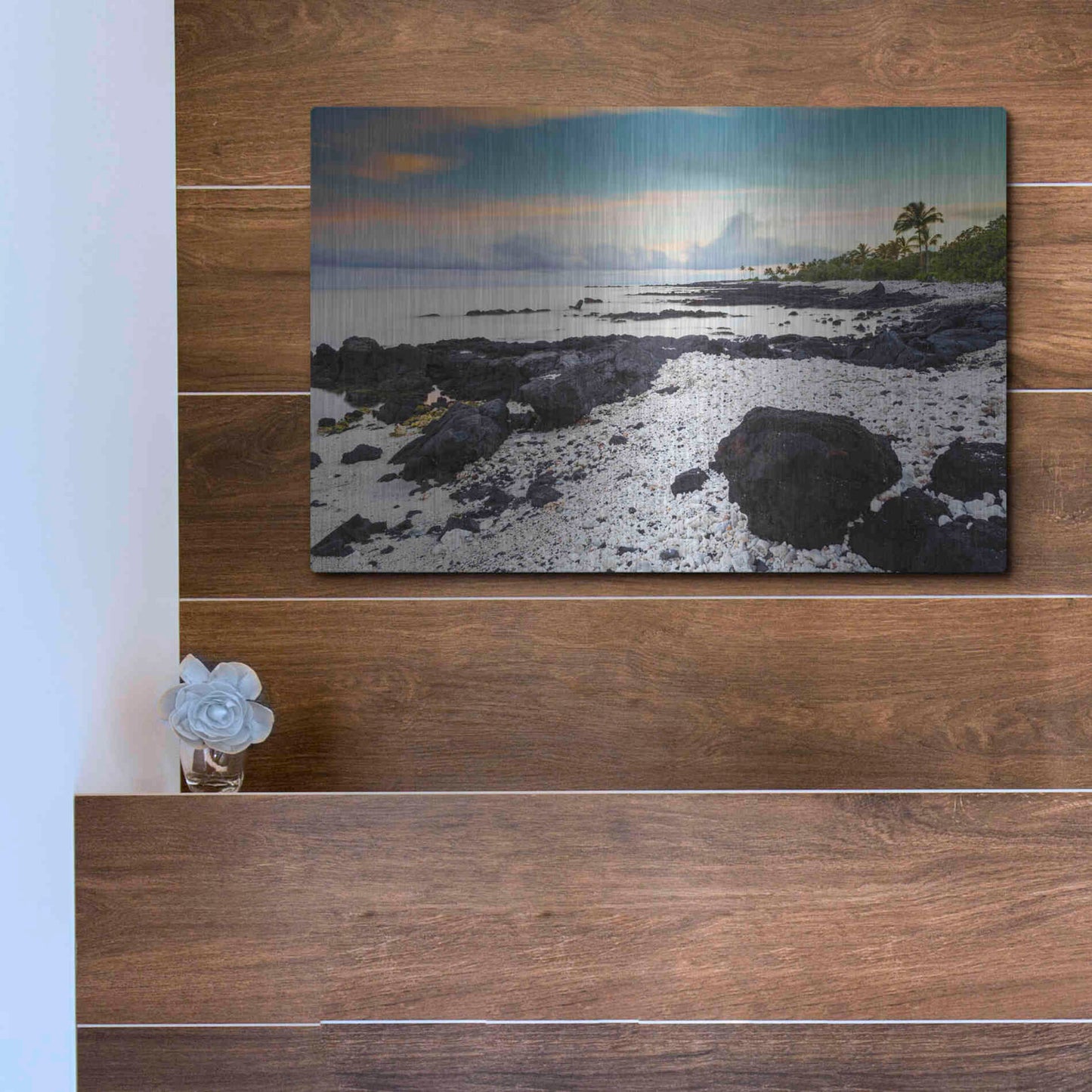 Luxe Metal Art 'Waikoloa Sunrise' by Chris Moyer, Metal Wall Art,16x12