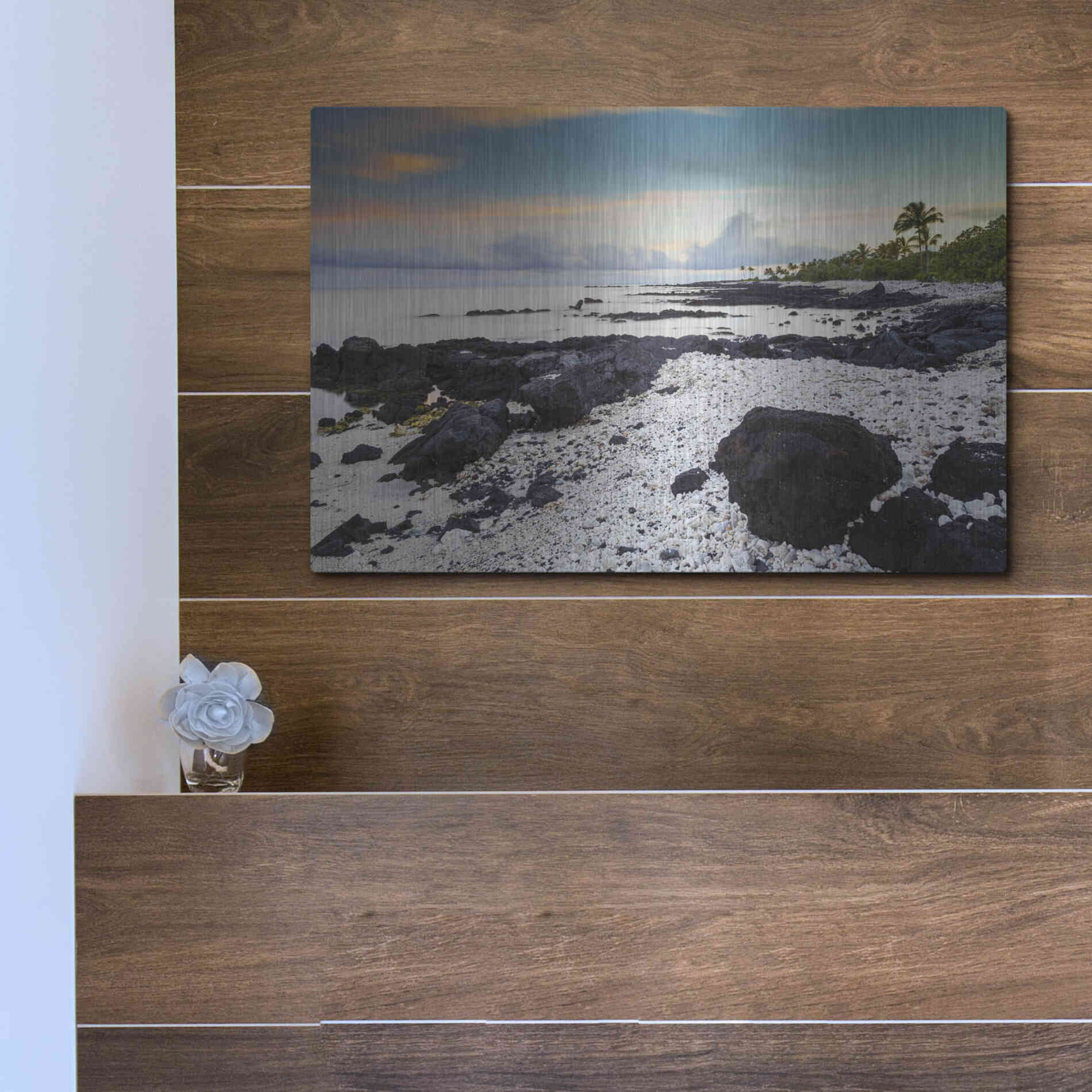 Luxe Metal Art 'Waikoloa Sunrise' by Chris Moyer, Metal Wall Art,16x12