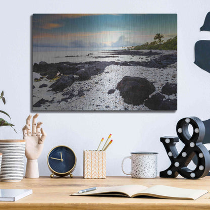 Luxe Metal Art 'Waikoloa Sunrise' by Chris Moyer, Metal Wall Art,16x12