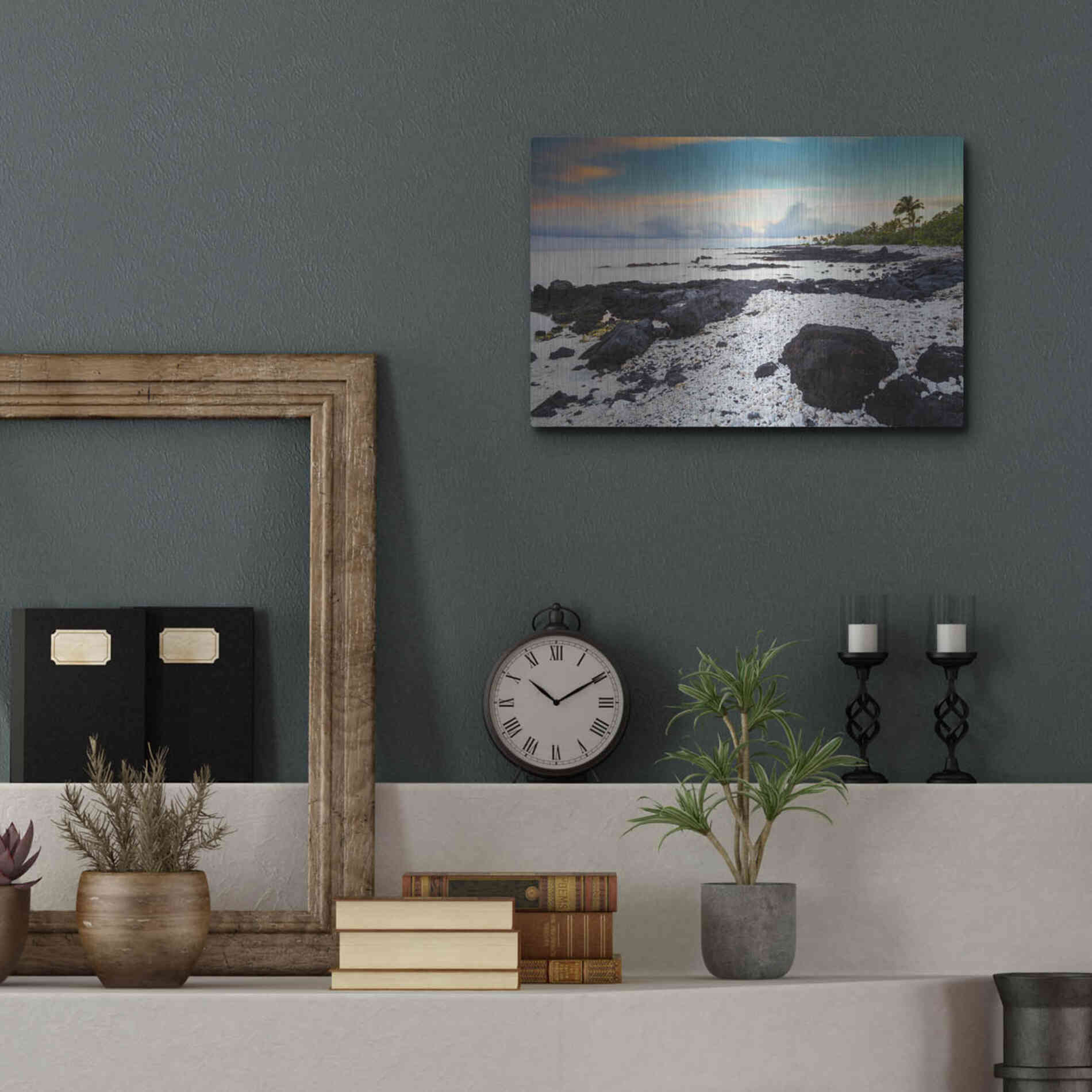 Luxe Metal Art 'Waikoloa Sunrise' by Chris Moyer, Metal Wall Art,16x12