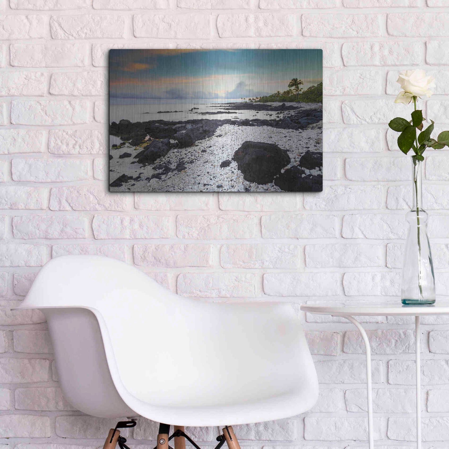 Luxe Metal Art 'Waikoloa Sunrise' by Chris Moyer, Metal Wall Art,24x16