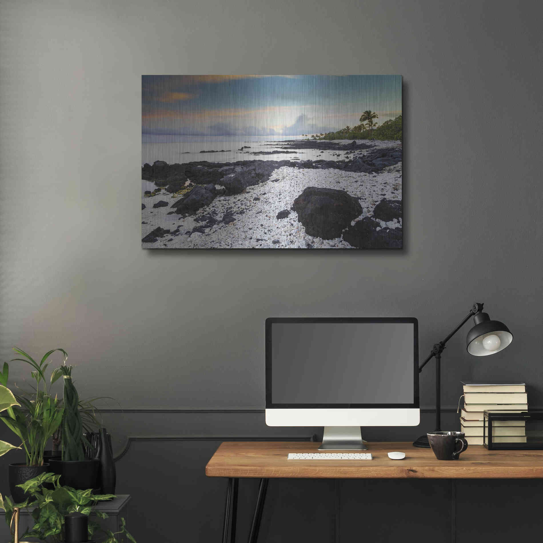 Luxe Metal Art 'Waikoloa Sunrise' by Chris Moyer, Metal Wall Art,36x24