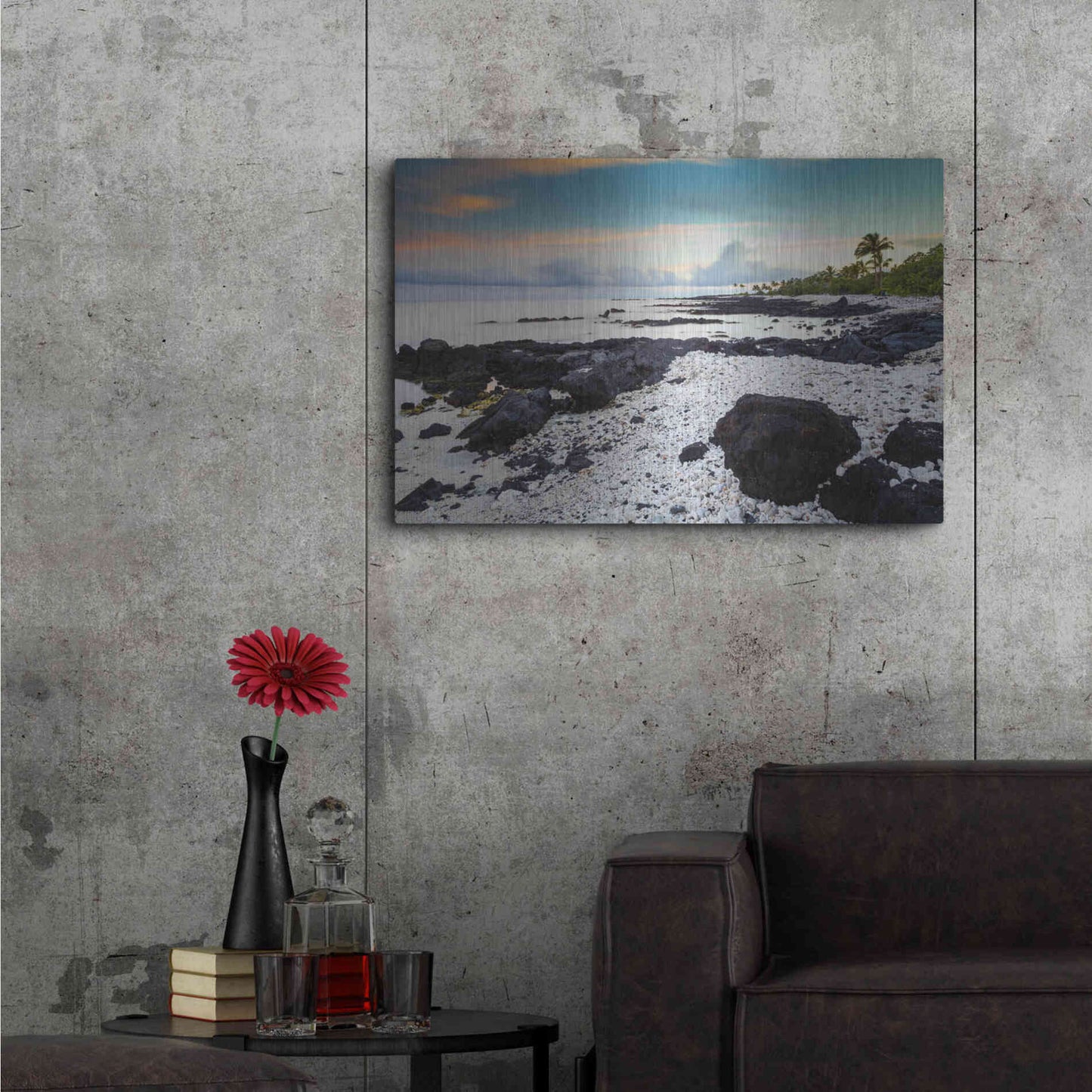 Luxe Metal Art 'Waikoloa Sunrise' by Chris Moyer, Metal Wall Art,36x24
