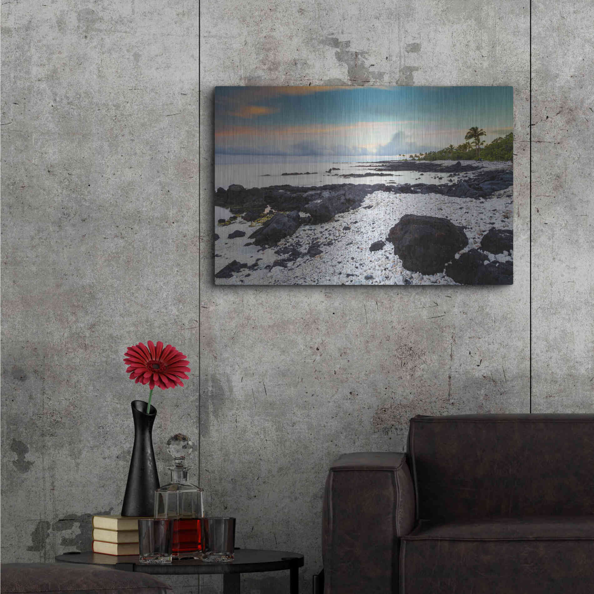Luxe Metal Art 'Waikoloa Sunrise' by Chris Moyer, Metal Wall Art,36x24