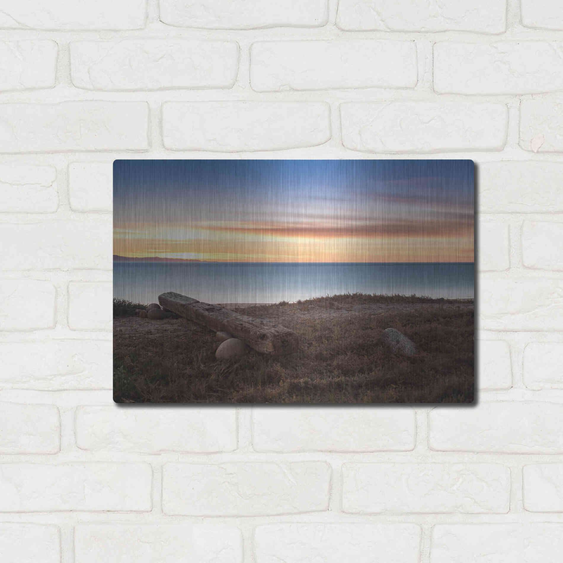 Luxe Metal Art 'Warm Winter?s Eve' by Chris Moyer, Metal Wall Art,16x12