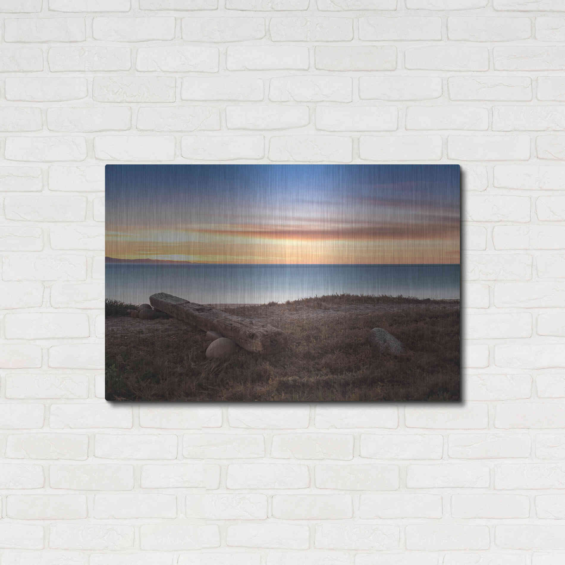 Luxe Metal Art 'Warm Winter?s Eve' by Chris Moyer, Metal Wall Art,36x24