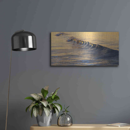 Luxe Metal Art 'Warm Curl' by Chris Moyer, Metal Wall Art,24x12