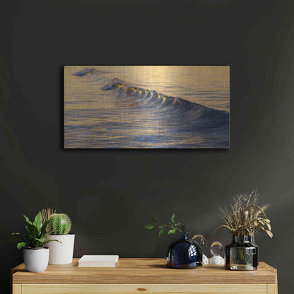Luxe Metal Art 'Warm Curl' by Chris Moyer, Metal Wall Art,24x12