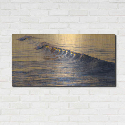 Luxe Metal Art 'Warm Curl' by Chris Moyer, Metal Wall Art,48x24