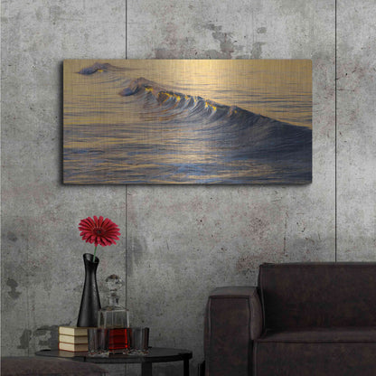 Luxe Metal Art 'Warm Curl' by Chris Moyer, Metal Wall Art,48x24