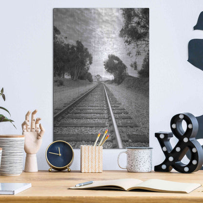 Luxe Metal Art 'On The Right Track' by Chris Moyer, Metal Wall Art,12x16