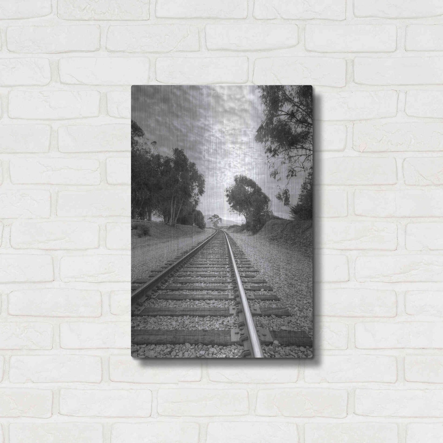 Luxe Metal Art 'On The Right Track' by Chris Moyer, Metal Wall Art,16x24