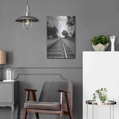 Luxe Metal Art 'On The Right Track' by Chris Moyer, Metal Wall Art,16x24