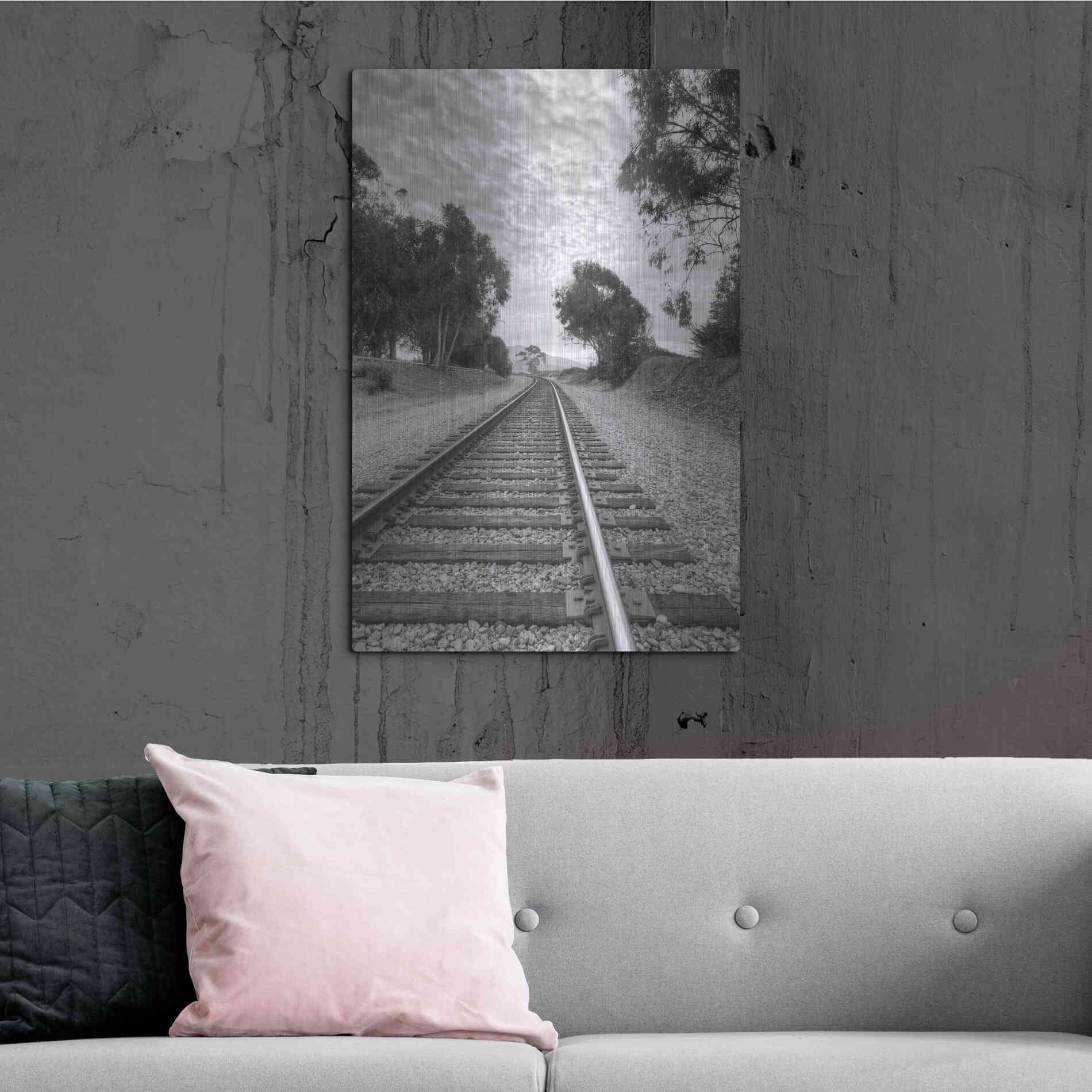 Luxe Metal Art 'On The Right Track' by Chris Moyer, Metal Wall Art,24x36