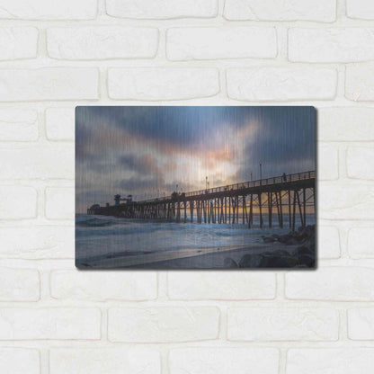 Luxe Metal Art 'Oceanside Drama' by Chris Moyer, Metal Wall Art,16x12