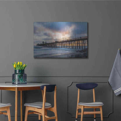 Luxe Metal Art 'Oceanside Drama' by Chris Moyer, Metal Wall Art,36x24