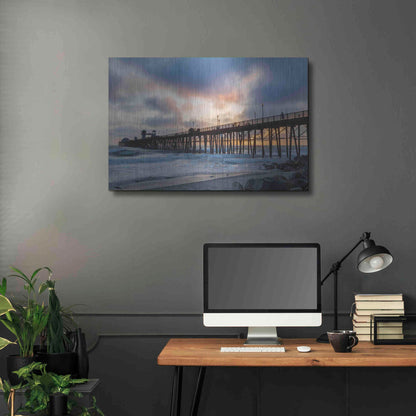 Luxe Metal Art 'Oceanside Drama' by Chris Moyer, Metal Wall Art,36x24