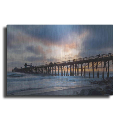 Luxe Metal Art 'Oceanside Drama' by Chris Moyer, Metal Wall Art
