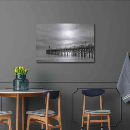 Luxe Metal Art 'Gavoita Storm Pier' by Chris Moyer, Metal Wall Art,36x24