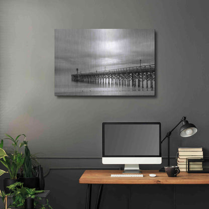 Luxe Metal Art 'Gavoita Storm Pier' by Chris Moyer, Metal Wall Art,36x24