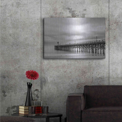 Luxe Metal Art 'Gavoita Storm Pier' by Chris Moyer, Metal Wall Art,36x24