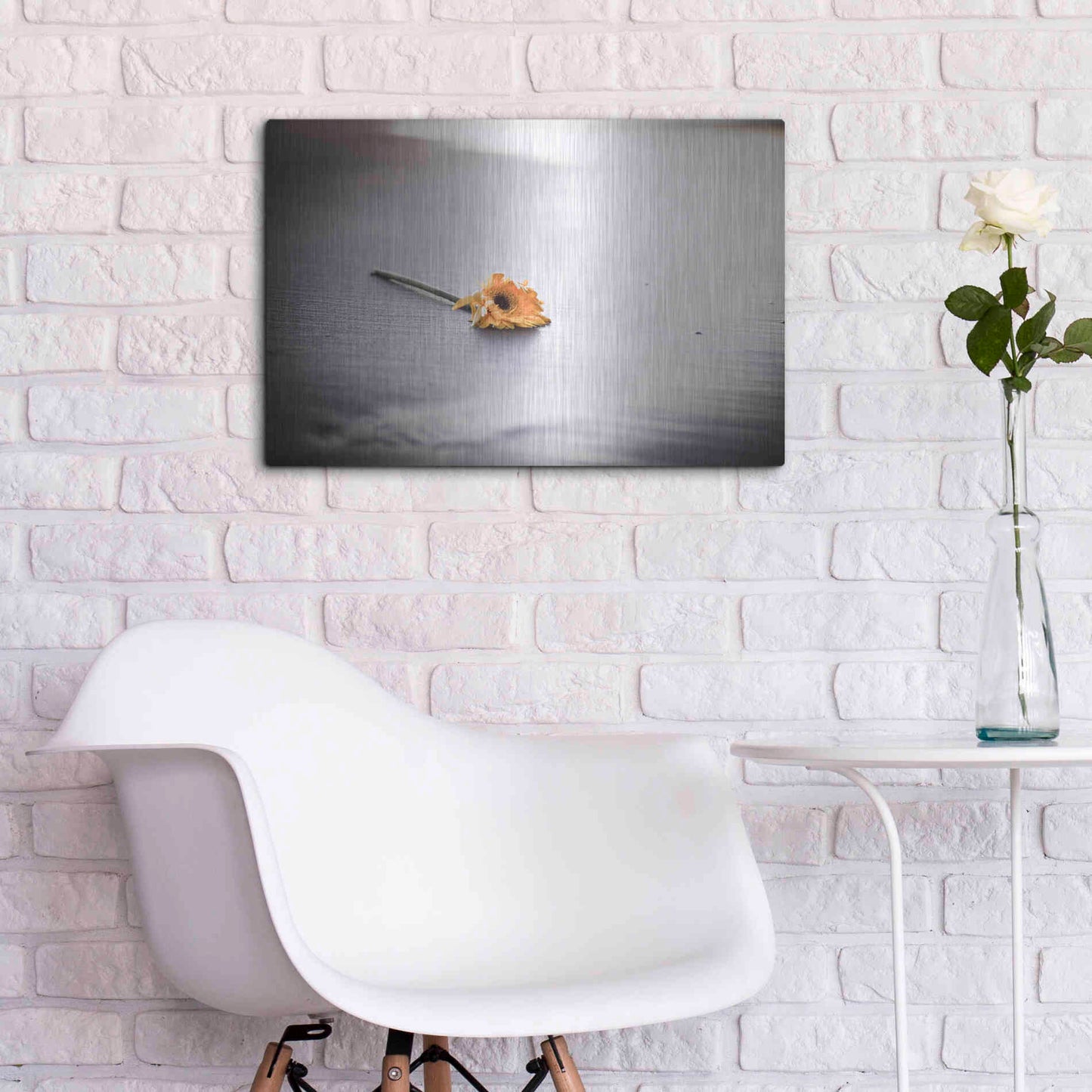 Luxe Metal Art 'Even Daisies Have Bad Days' by Chris Moyer, Metal Wall Art,24x16