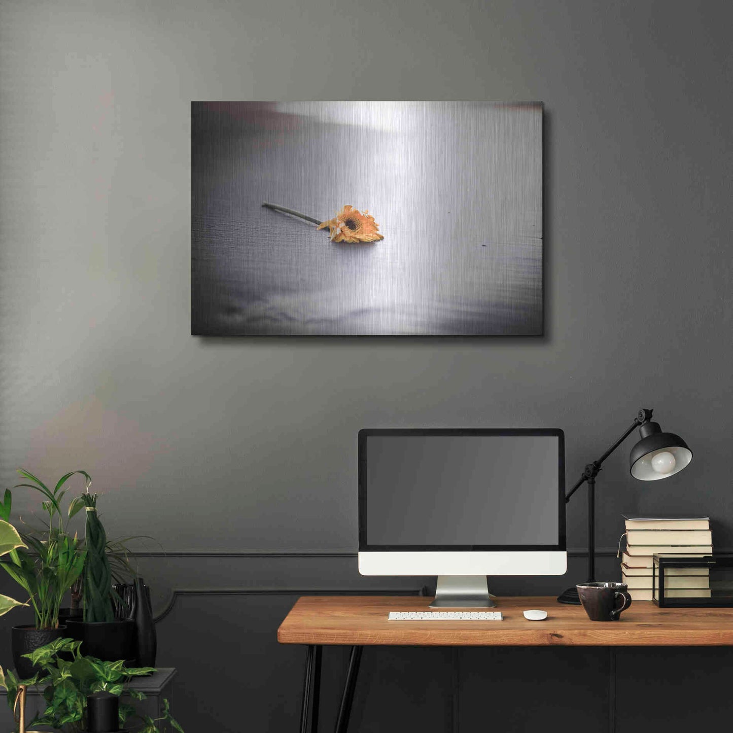 Luxe Metal Art 'Even Daisies Have Bad Days' by Chris Moyer, Metal Wall Art,36x24