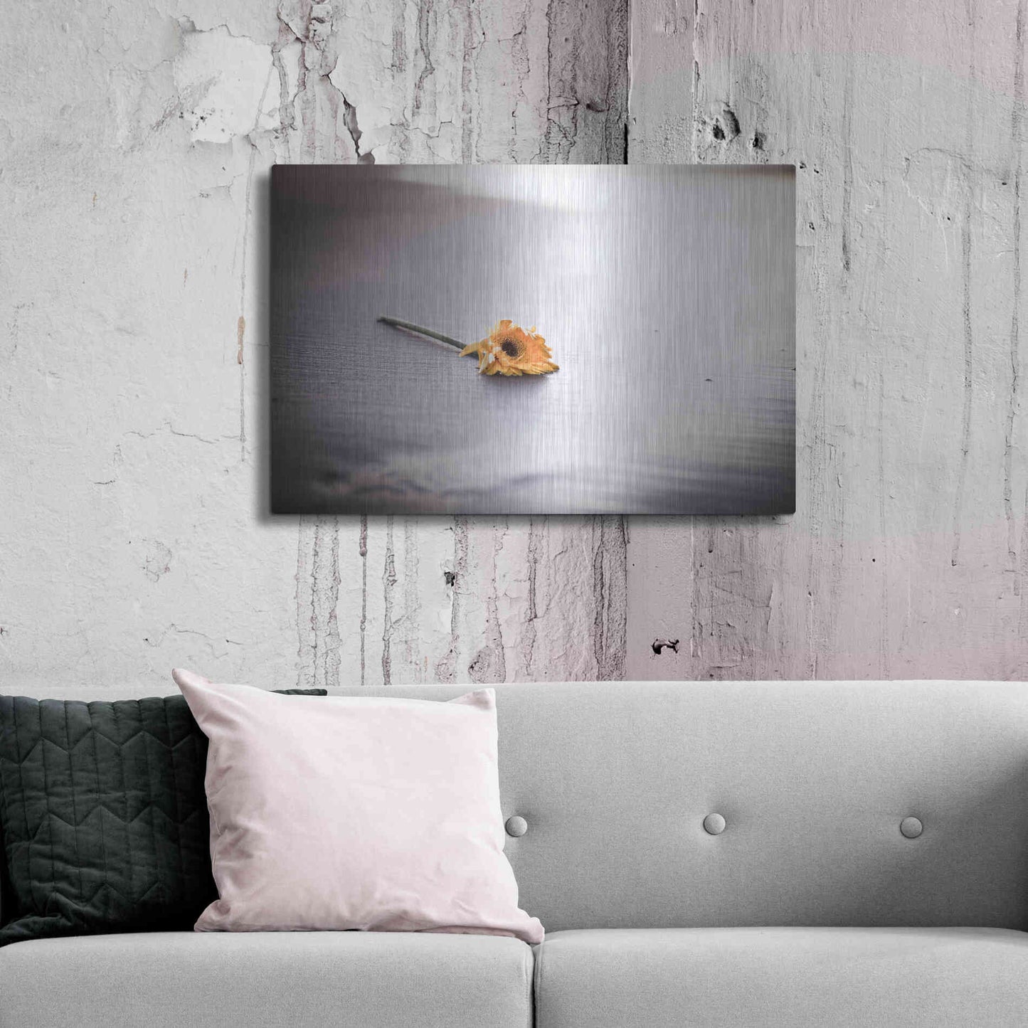 Luxe Metal Art 'Even Daisies Have Bad Days' by Chris Moyer, Metal Wall Art,36x24