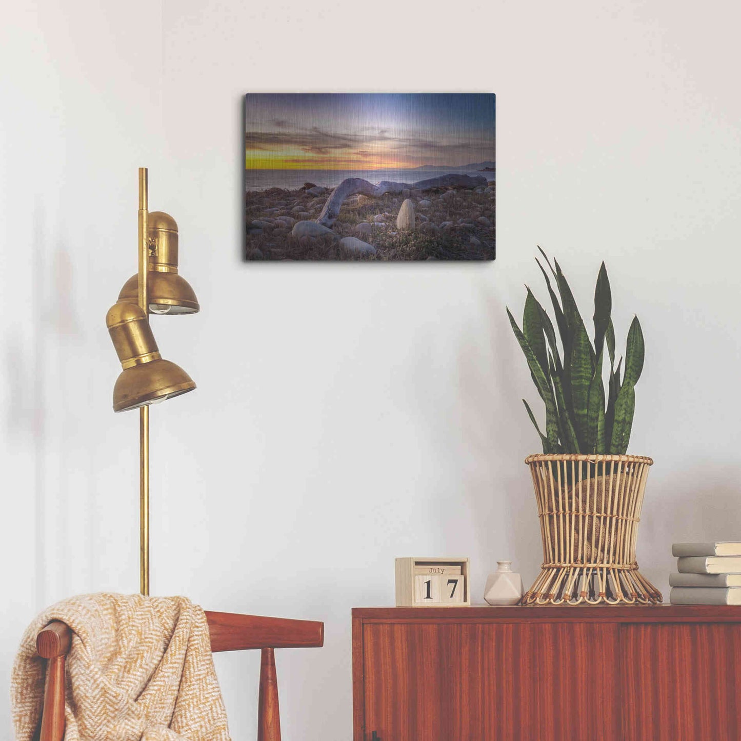 Luxe Metal Art 'Driftwood January' by Chris Moyer, Metal Wall Art,24x16