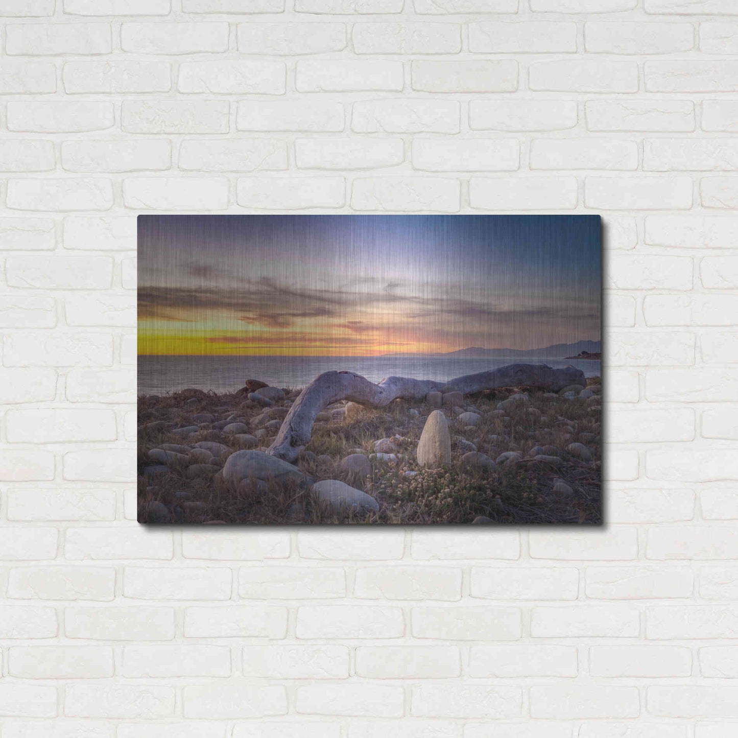 Luxe Metal Art 'Driftwood January' by Chris Moyer, Metal Wall Art,36x24