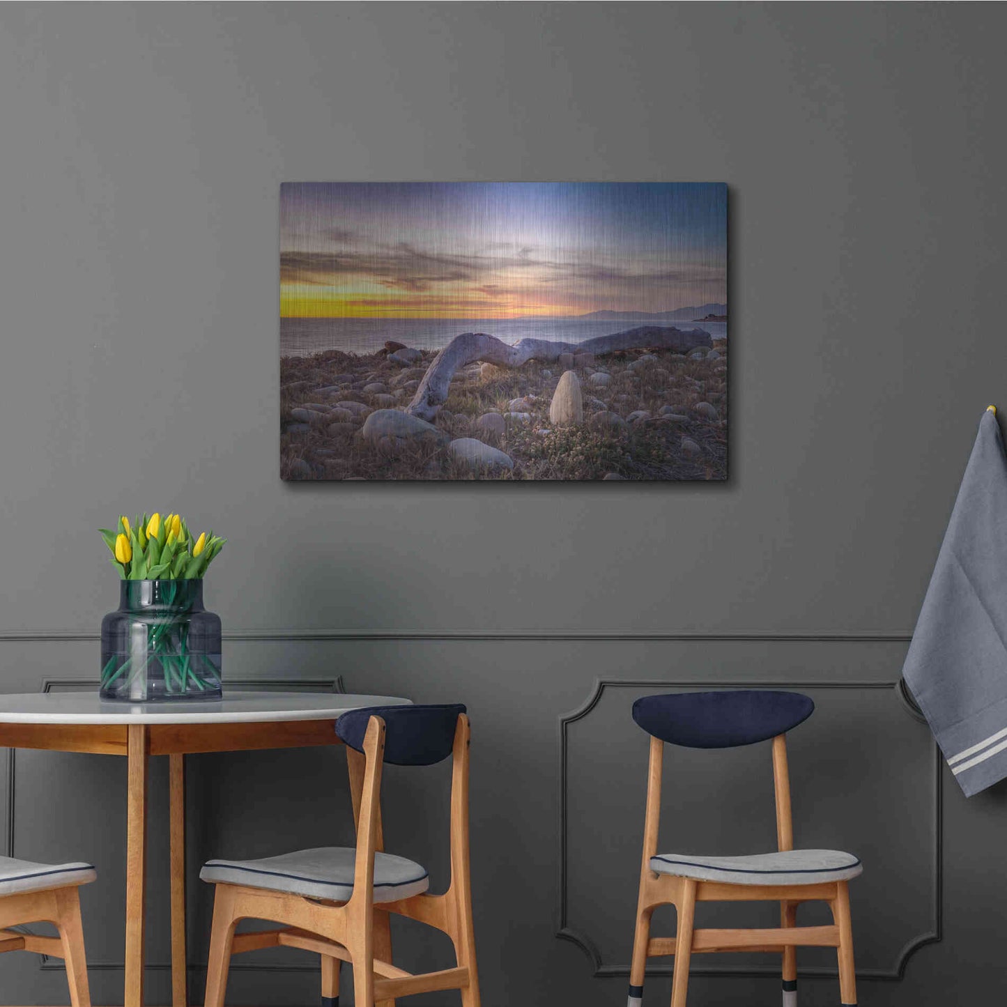 Luxe Metal Art 'Driftwood January' by Chris Moyer, Metal Wall Art,36x24