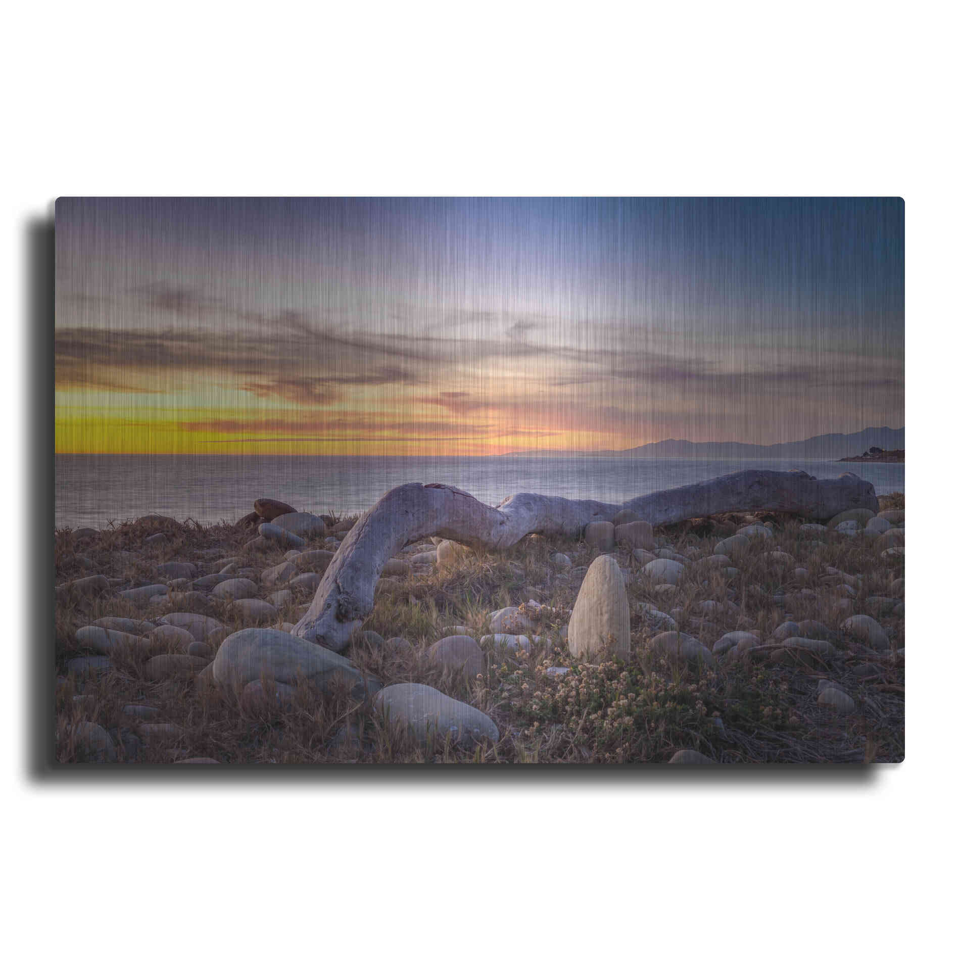 Luxe Metal Art 'Driftwood January' by Chris Moyer, Metal Wall Art