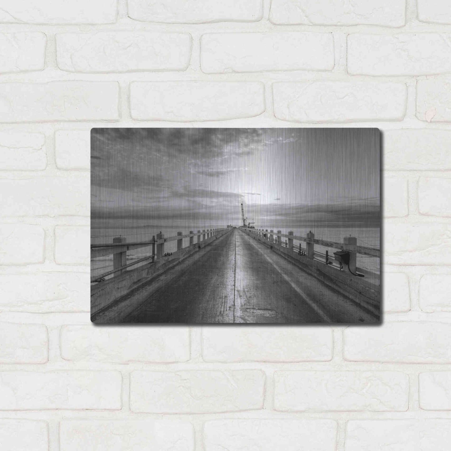 Luxe Metal Art 'Carpinteria Pier View II' by Chris Moyer, Metal Wall Art,16x12