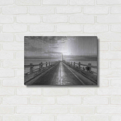Luxe Metal Art 'Carpinteria Pier View II' by Chris Moyer, Metal Wall Art,24x16