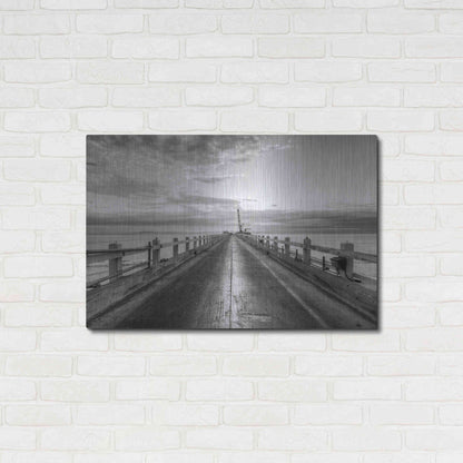 Luxe Metal Art 'Carpinteria Pier View II' by Chris Moyer, Metal Wall Art,36x24