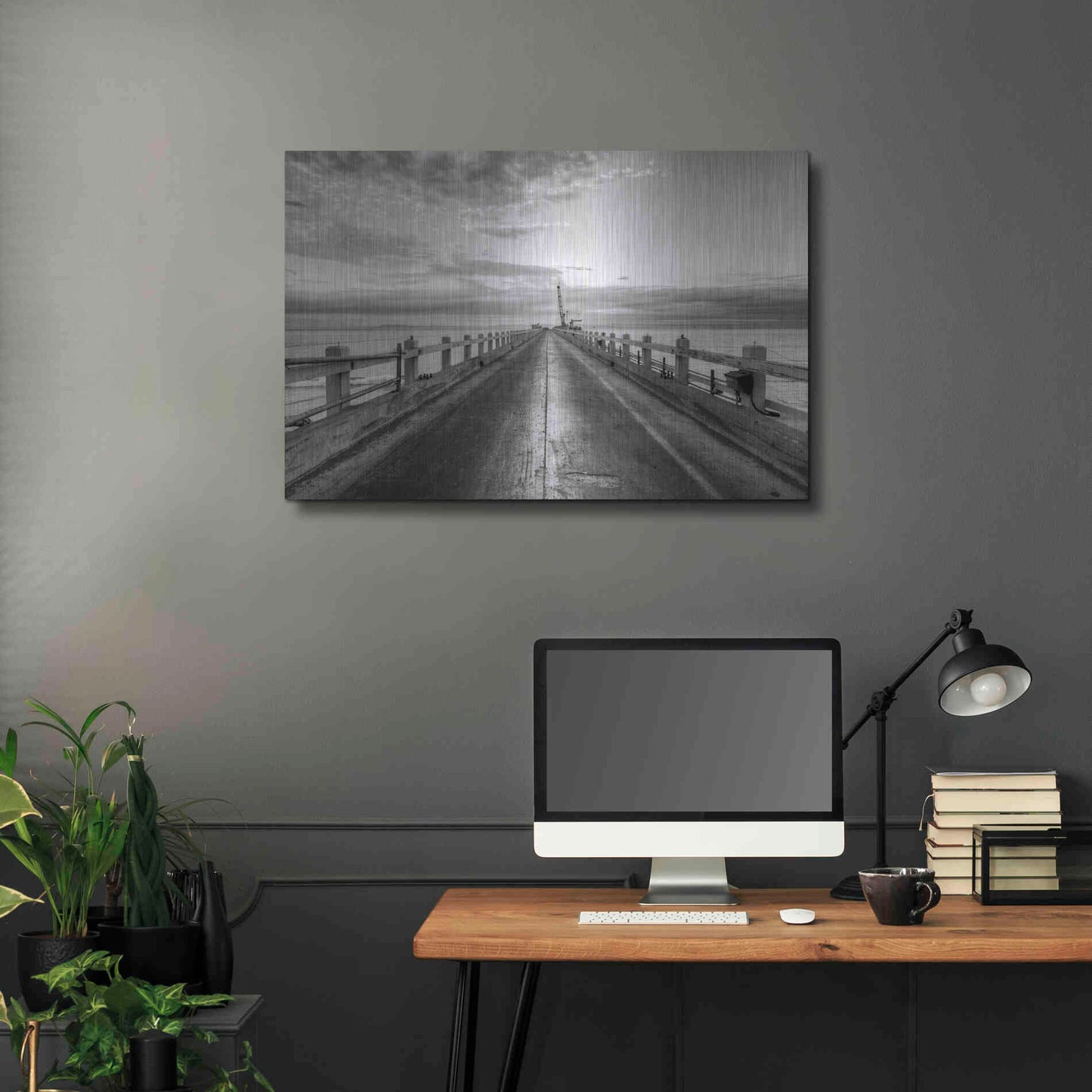Luxe Metal Art 'Carpinteria Pier View II' by Chris Moyer, Metal Wall Art,36x24